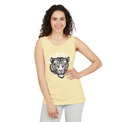 Tiger “GRRRR!” Graphic Tank Top , Fierce Animal Print Casual Tee