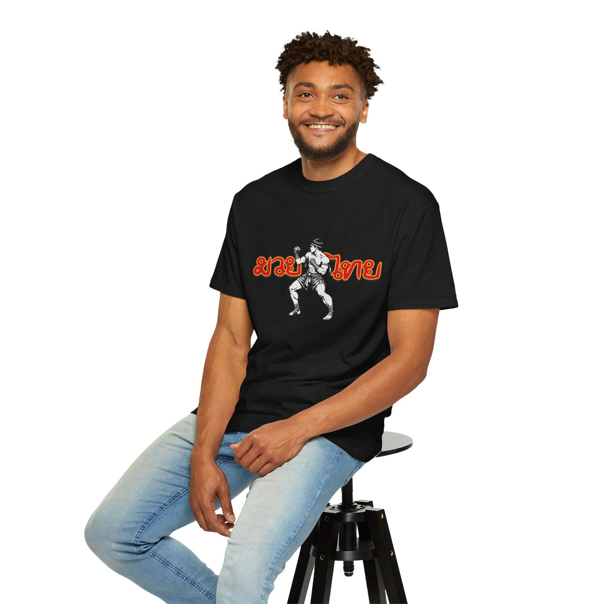 Muay Thai Fighter T-Shirt — Retro Thai Boxing Graphic