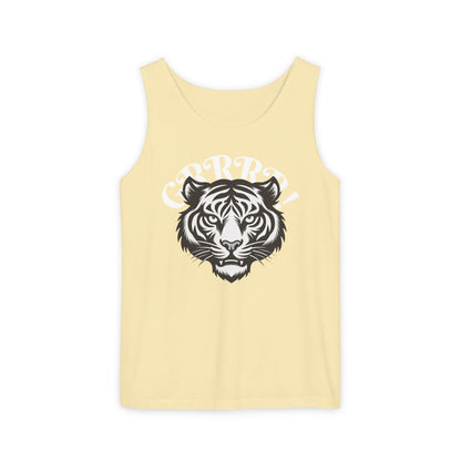 Tiger “GRRRR!” Graphic Tank Top , Fierce Animal Print Casual Tee