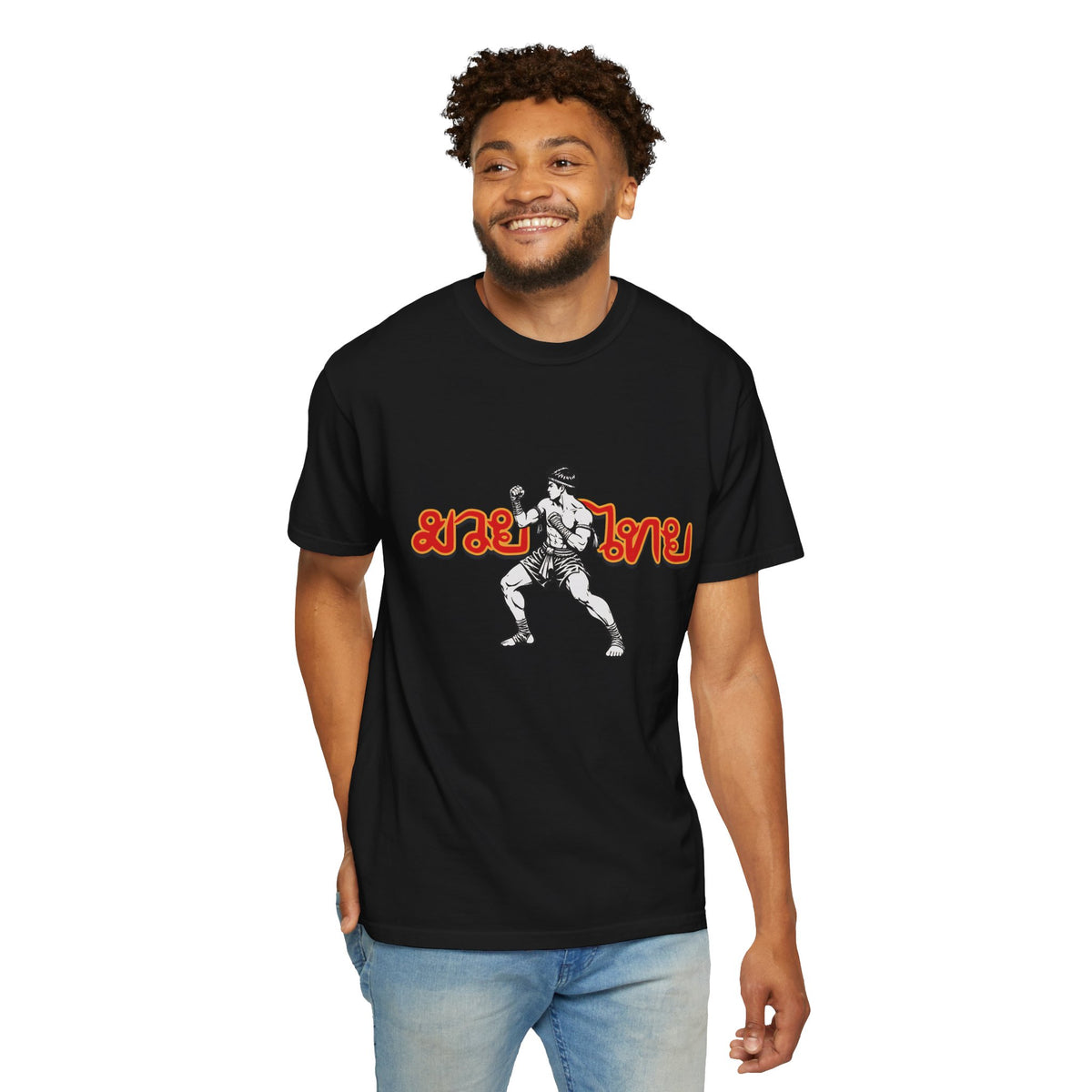 Muay Thai Fighter T-Shirt — Retro Thai Boxing Graphic