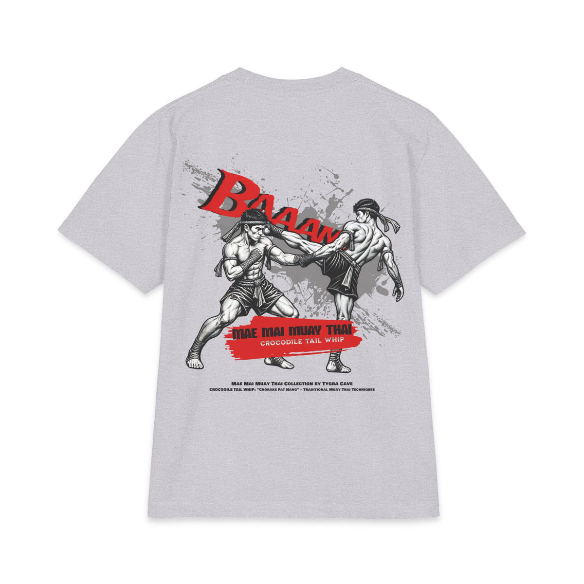 Tygra Cave - Crocodile Tail Whip "Chorake Fat Hang" Heavyweight Muay Thai T-Shirt