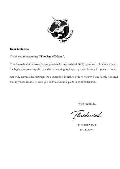 The Ray of Hope — A letter from the artist