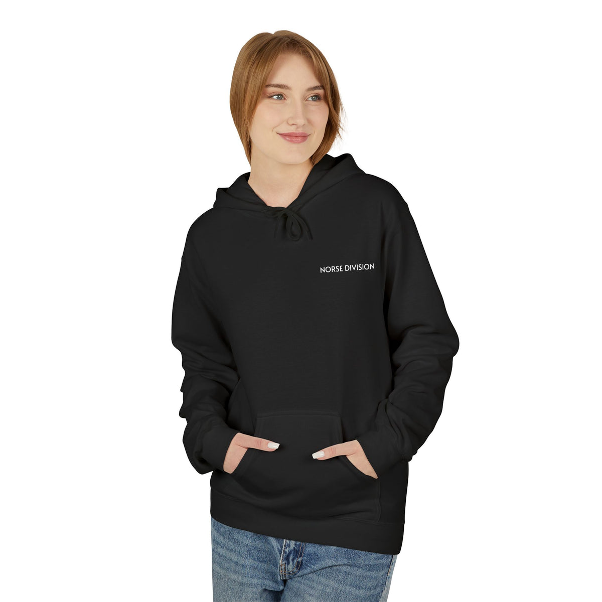 Viking Shield & Sword Hoodie — "Live Without Fear" Nordic Warrior Graphic