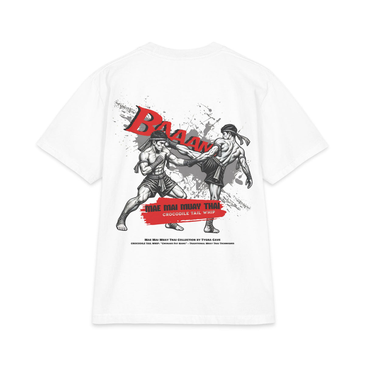 Tygra Cave - Crocodile Tail Whip "Chorake Fat Hang" Heavyweight Muay Thai T-Shirt