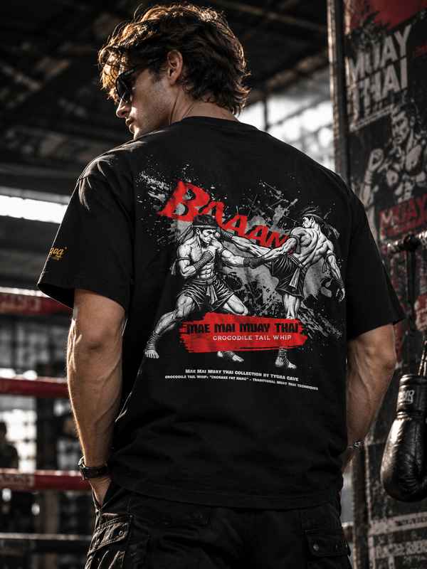 [Limited Edition] Tygra Cave - Crocodile Tail Whip "Chorake Fat Hang" Heavyweight Muay Thai T-Shir