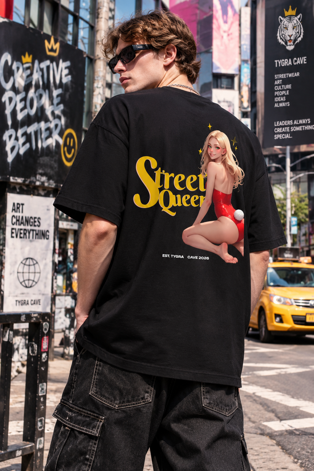 Street Queen T‑Shirt — Retro Pinup Graphic Tee