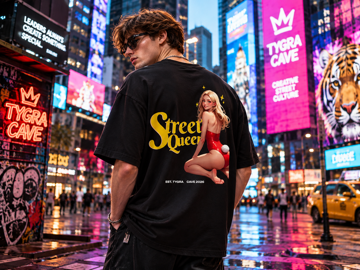 Street Queen T‑Shirt — Retro Pinup Graphic Tee