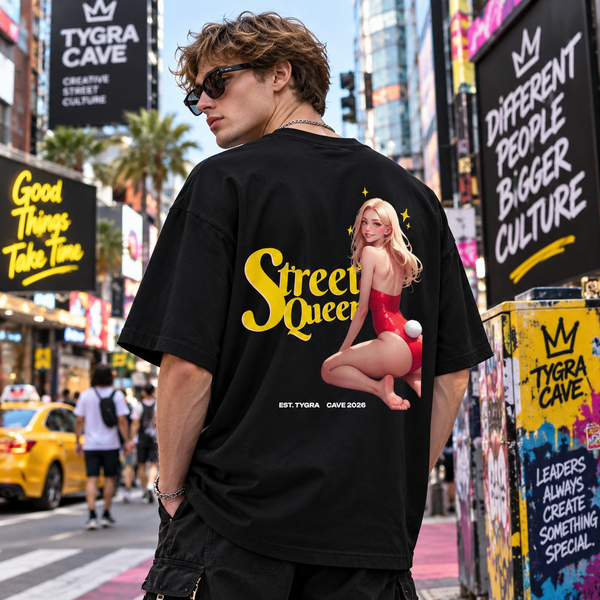 Street Queen T‑Shirt — Retro Pinup Graphic Tee