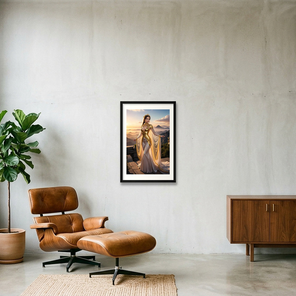 Majesty in Gold — 40×60cm, 16×24" Black Frame