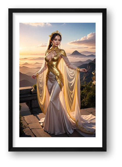 Majesty in Gold — framed